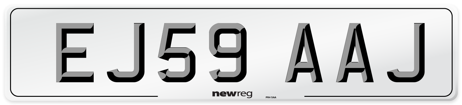 EJ59 AAJ Number Plate from New Reg